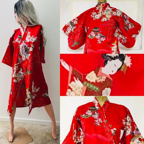 Japanese Print KIMONO - Wearable Art! - Picture 4 of 16
